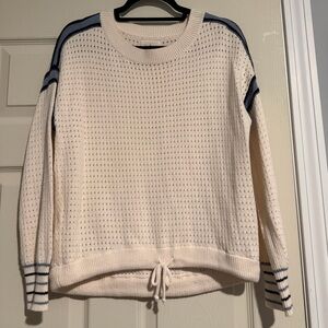 Lou & Grey Cream Sweater with Blue Stripes